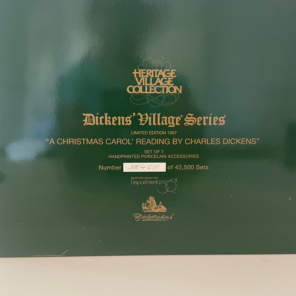 Department 56 Dickens Village A Christmas Carol Reading Set Limited Edition